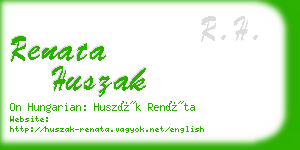 renata huszak business card